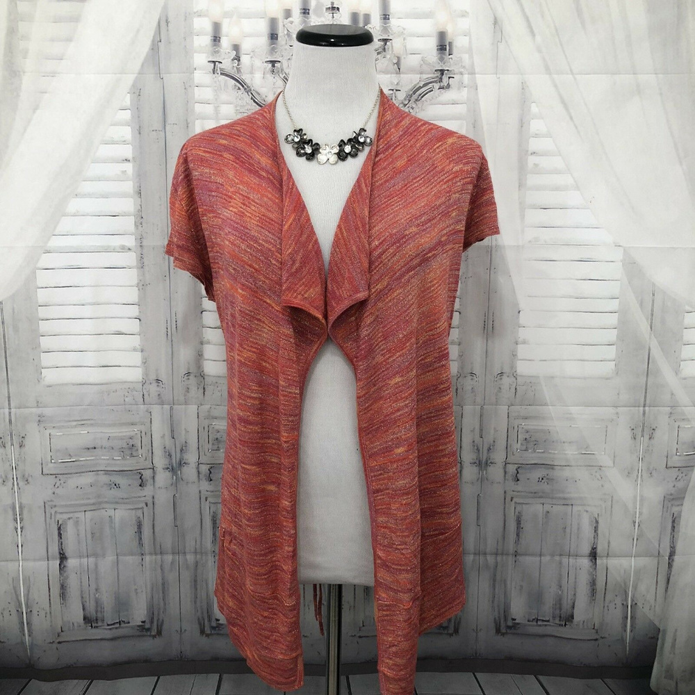 🌸 Cache Open Front Glitter Short Sleeve Cardigan - image 1